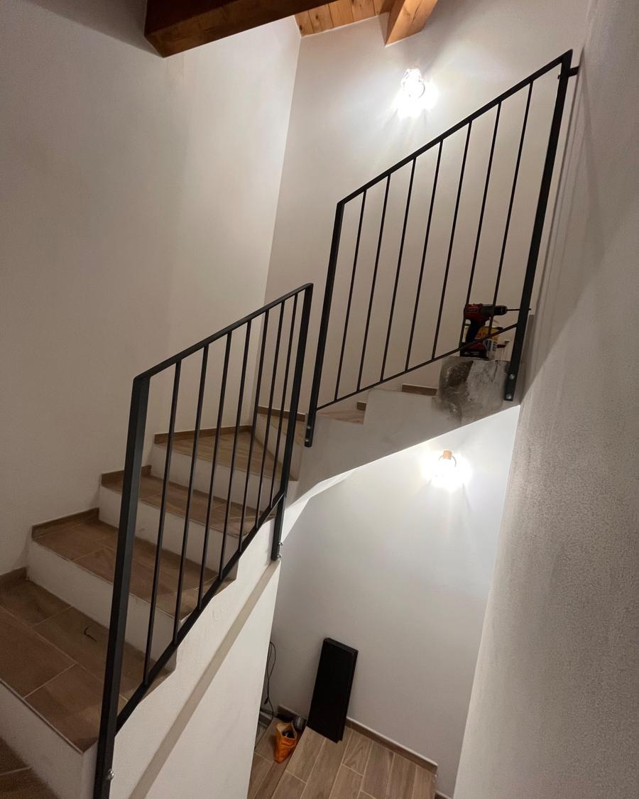 Ringhiera in ferro per scala